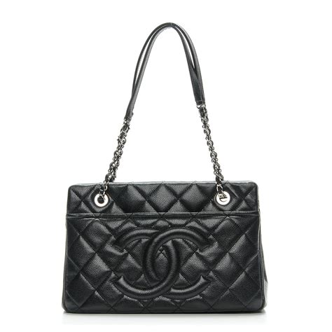 chanel caviar timeless cc soft tote black|CHANEL Caviar Quilted Timeless CC Soft Tote Black.